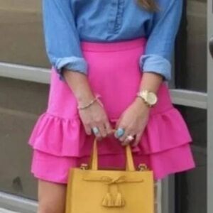 J. Crew pink ruffle skirt 4t